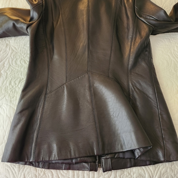 Jones New York Leather Jacket H - Picture 4 of 9